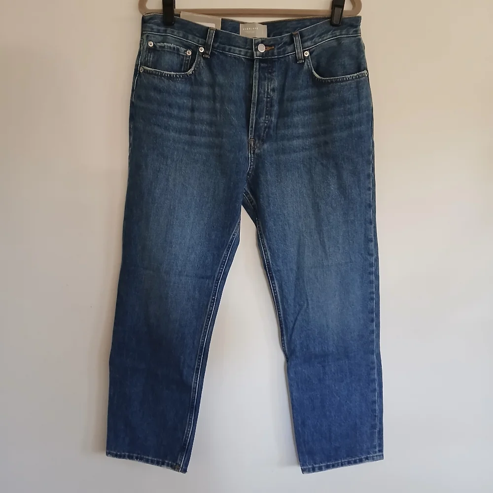 Everlane Blue Straight Leg Jeans Classic Style - (EUC) - Picture 3 of 10